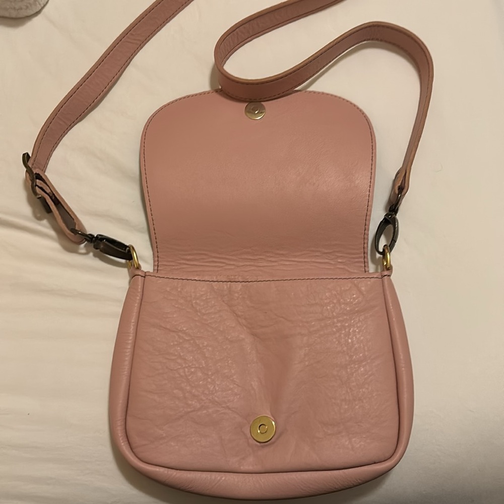 LV monogram and pink leather crossbody bag - Picture 9 of 12